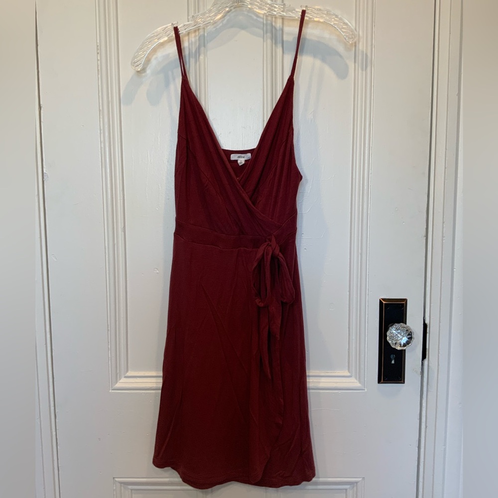 Ardene Red Wrap Sundress Tie Front Mini